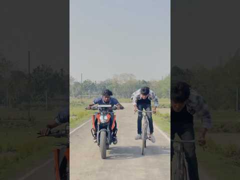 Cycle V/s KTM Racing 🔥|| End Tak Dekho || #shorts #ytshorts #ktm