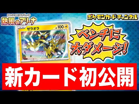 【初公開】ベンチのポケモンexも一撃！？新登場のゼラオラを解説！【熱風のアリーナ/ポケカ/ポケモンカード】