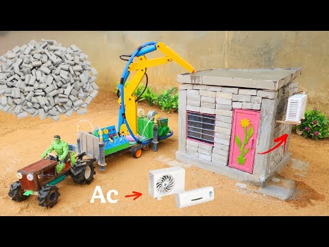 Diy tractor concrete mixer machine | Mini home | Solar mini Ac | Science project