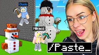 OSZUKUJĘ MŁODSZEGO BRATA w KONKURSIE BUDOWANIA BAŁWANÓW w Minecraft!