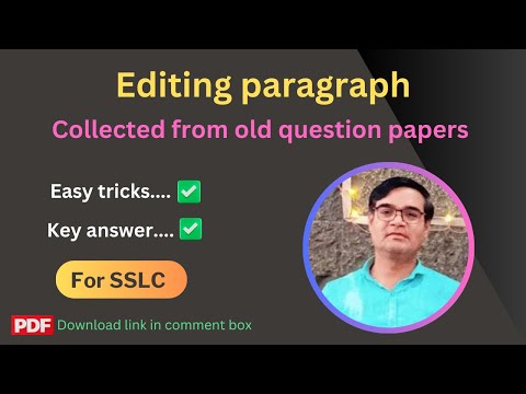 Editing paragraph from old question papers | Collected from 2015 to 2025 question papers