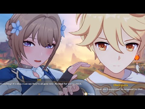 AN NPC TRYING TO RIZZ THE TRAVELER FOR 3 MINUTES (Genshin Impact 5.7)