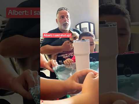 Telling mon shut up prank on dad #youtube #funny #scared #shutup #funnyvideos #happy