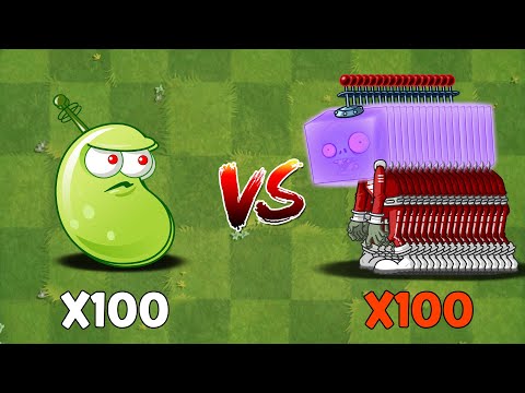 PVZ 2 Challenge - 100 Plants vs 100 Holohead Zombies Level 5 - Who Will Win?