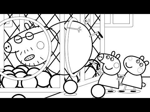 Peppa Pig and Daddy Pig Coloring Pages | Nursery Rhymes for Kids