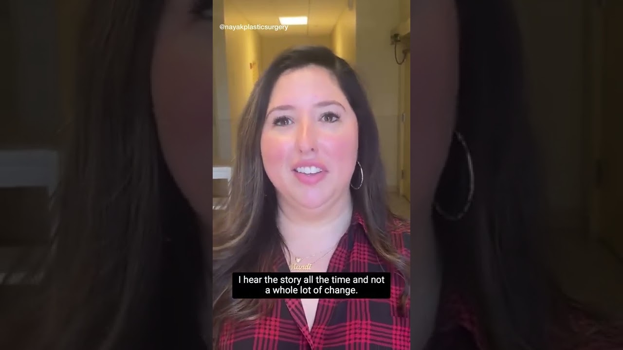 Woman speaking about personal transformation journey.