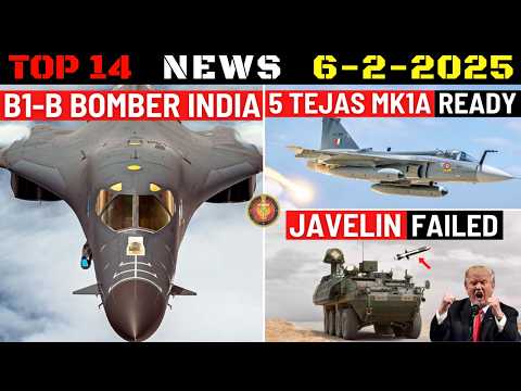 Indian Defence Updates : B-1B Bomber India,5 Tejas MK1A Delivery,Javelin Test Fail,TEDBF Cleared