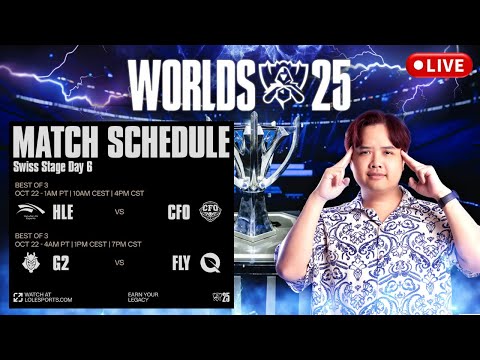 LIVE 🔴 ดูแข่ง WORLDS 2025 กลุ่ม 2-1 | Bo3 | #WORLDS2025