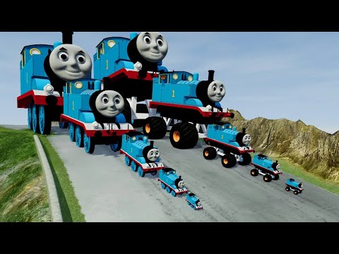 Big & Small : Thomas The Train vs Monster Truck Thomas The Train vs DOWN OF DEATH | BeamNG.Drive