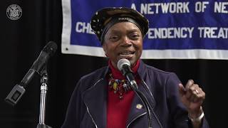 The Coalition of Community Services presents Senator Montgomery with a Lifetime Achievement Award