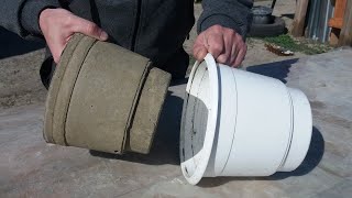 Cementové nádoby a vázy  Поделки из цемента Кашпо и Вазоны 