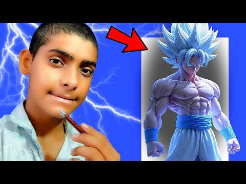 ✍️ Sun Goku की सबसे खतरनाक Drawing बनाई || Goku art || Vlog -23