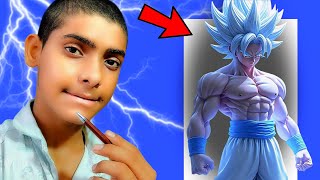 ✍️ Sun Goku की सबसे खतरनाक Drawing बनाई || Goku art || Vlog -23
