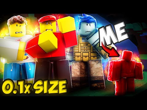 Using 0.1x SIZE to TROLL MY FRIENDS in Roblox Forsaken...
