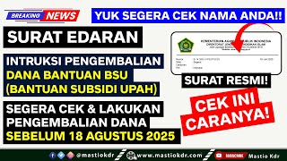 PENGEMBALIAN DANA Bantuan Subdisi Updah (BSU),Ini Cara & Mekanismenya! Yuk Cek Sekarang