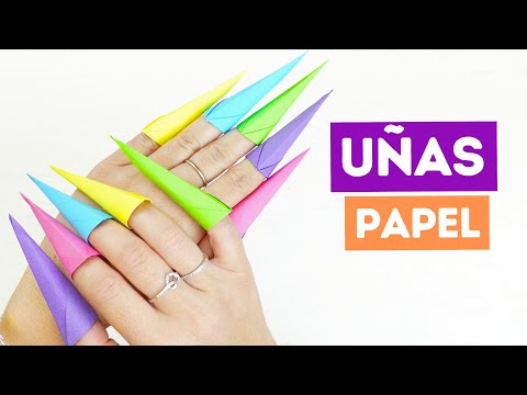 Cómo hacer uñas de papel fáciles en origami ¡Sin pegamento!