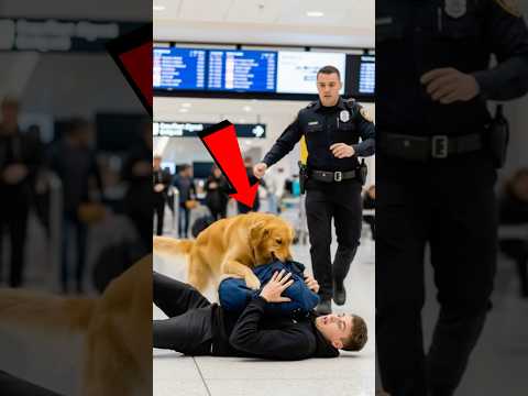 Golden Retriever Saves Airport From Disaster! #animals #animalrescue