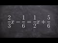 Solving Equations with Fractions