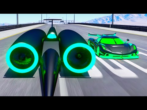 Thrust SSC Alien Engine vs Koenigsegg Jesko Alien Engine at Special Stage Route X