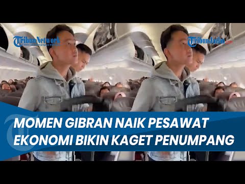 BIKIN KAGET! Momen Wapres Gibran Naik Pesawat Ekonomi dari Semarang, Gendong Tas Sendiri