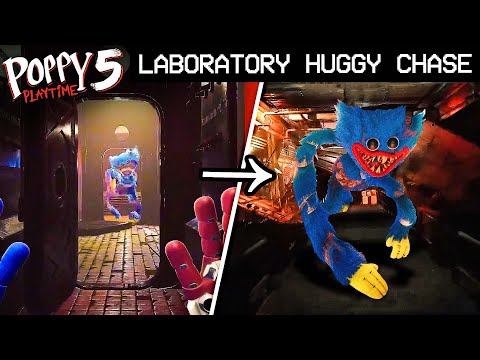 HUGGY chase in LABORATORY!! (Chapter 5 Chase Scene) - Poppy Playtime [Chapter 5] Showcase & Reaction
