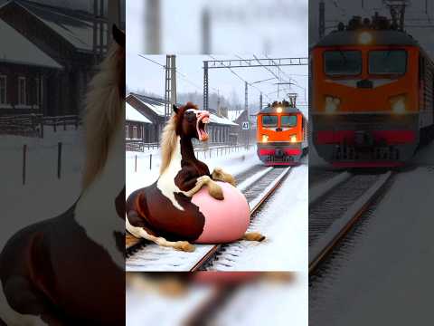 Doctor's rescued a pregnant horse from train mishap #train #horse #help