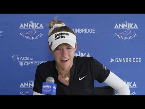 Nelly Korda joins the media center at The ANNIKA Driven by Gainbridge