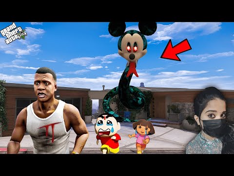 Monster Mickey Mouse Killed Franklin | Shinchan&Dora - GTA 5