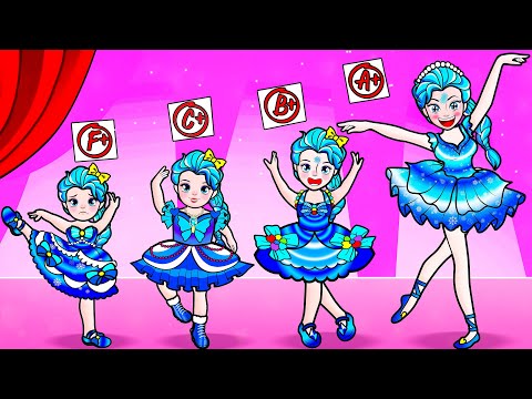 [🐾paper dolls🐾] Poor vs Rich Growing Up Challenge! Elsa Frozen Extreme Makeover - Rapunzel Family