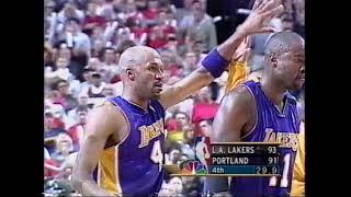 Los Angeles Lakers vs  Portland Trailblazers WCF Game 3 Last 3 Minutes (2000.05.26)