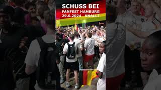Schuss? Es passierte bei Fan Fest Hamburg 29.6.24 Deutschland Dänemark Fan Party #EM #Fanfest