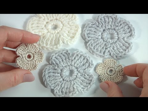 Super Easy Flower!!! How to Crochet Lovely Flowers/Step by Step Video Tutorial