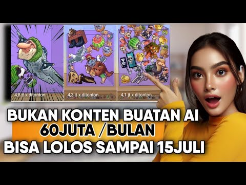 BUKAN KONTEN AI !! Hasilin 60Juta /Bulan Dari YouTube ,Lolos Monet Sampai 15Juli