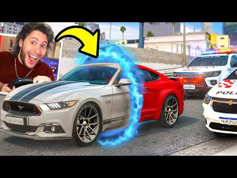 Dando FUGA com CARRO QUE MUDA DE COR no GTA 5 RP!!