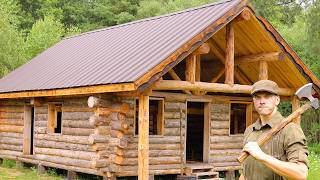 5 Months Building the ROOF of My Log Cabin Alone, Start to Finish