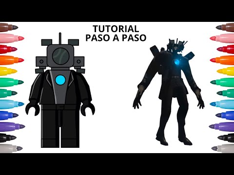 Cómo Dibujar a LEGO TITAN CAMERA MAN Skibidi Toilet TUTORIAL PASO A PASO