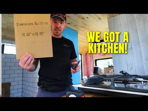 Full IKEA kitchen in our shuttle bus conversion! (DIY installation)