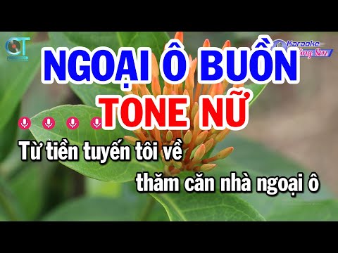 Karaoke Ngoại Ô Buồn Tone Nữ ( F#m ) Nhạc Sống Hay Nhất || Karaoke Đồng Sen
