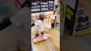 Skateboarding Down the Ramp
