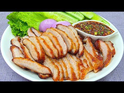 #คอหมูทอด หมักเท่านี้เองก็อร่อยเเล้ว  หมูนุ่มๆฉ่ำๆเลย พร้อมสูตรเด็ดน้ำจิ้มรสเเซ่บ อร่อยสุดๆ