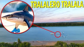 Drone Catches TRALALERO TRALALA AT HAUNTED BEACH!! *TRALALERO TRALALA IN REAL LIFE*