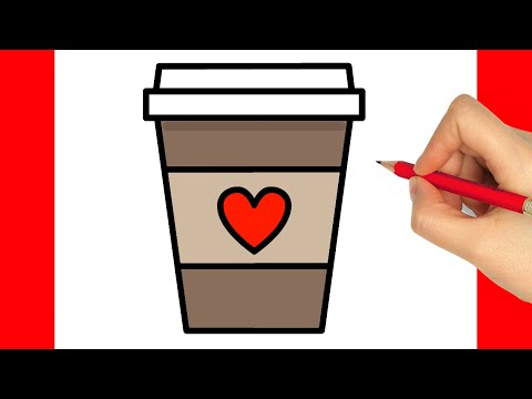 CÓMO DIBUJAR UNA TAZA DE CAFÉ