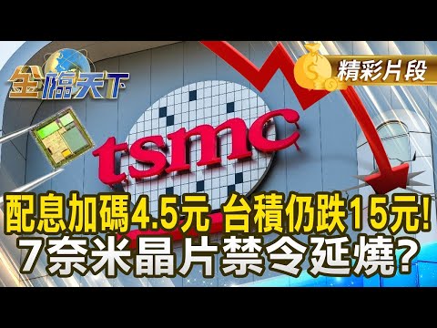 配息加碼4.5元 台積仍跌15元！ 7奈米晶片禁令延燒？｜金臨天下 20241113