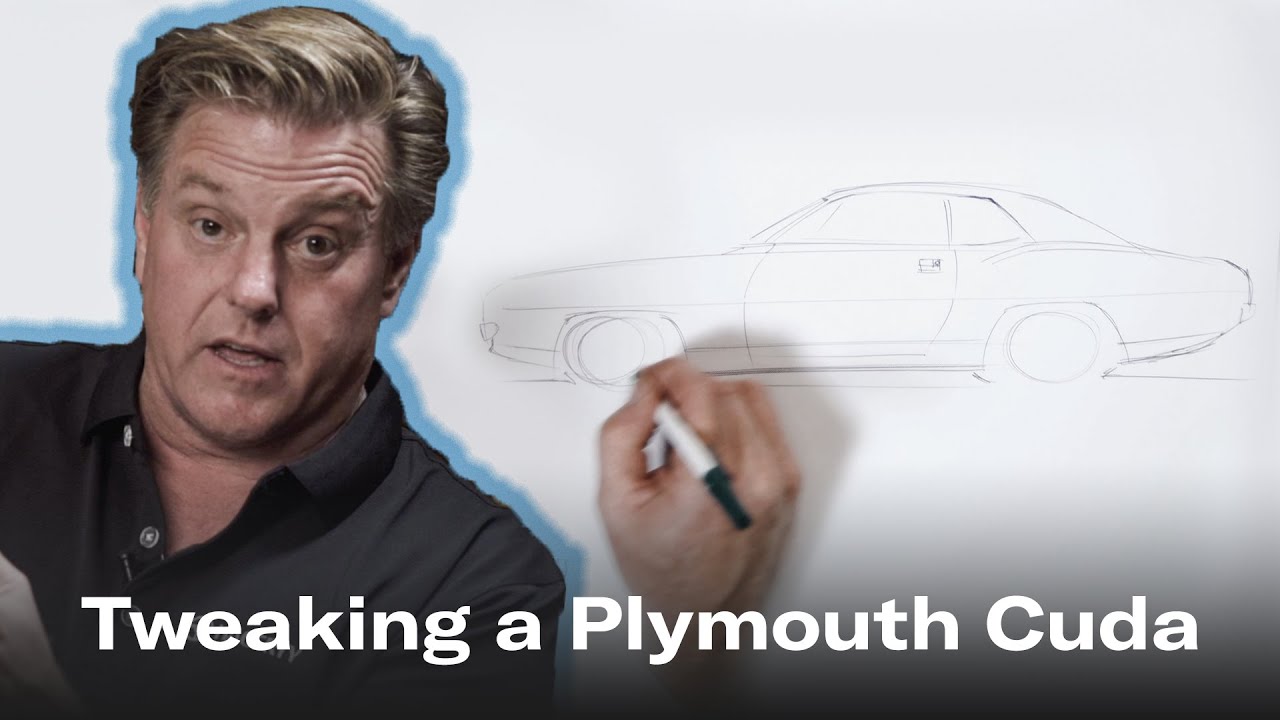 Watch Chip Foose tweak 3 design details on the 1970 Plymouth Cuda | Chip Foose Draws a Car – Ep. 3