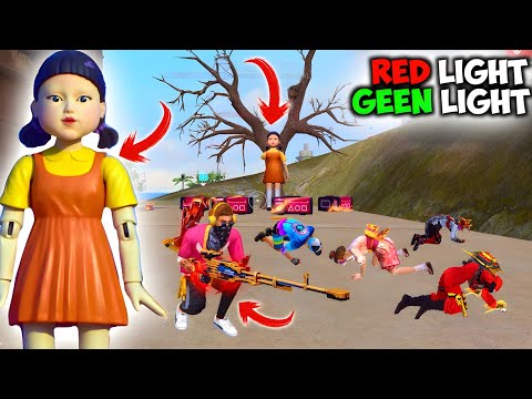 SQUID GAME KI NAKLI DOLL🤣 RED LIGHT GREEN LIGHT IN FREE FIRE 🔥 FIRST GAMEPLAY SQUID GAME EVENT