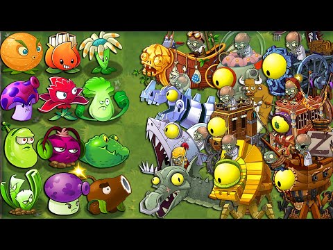 100% All FREE Plants LEVEL 1000 vs All Final Boss - Plants vs Zombies 2 Mod