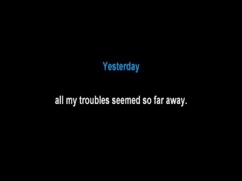 The Beatles – Yesterday (Acoustic Guitar Karaoke Version)