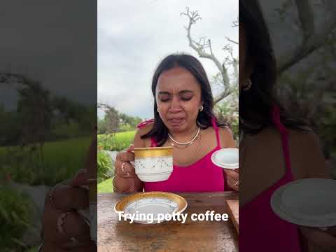 Trying Poop coffee🤦🏻‍♀️
