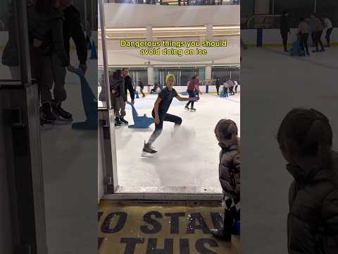 Dangerous things you shouldn’t do on ice #skating #figureskating #skate #hockey #iceskating