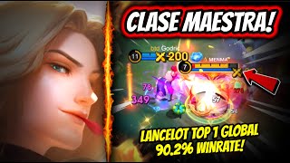 ¡ESTO ES UNA CLASE MAGISTRAL DE UN PRO LANCELOT! LANCELOT TOP 1 GLOBAL 90.2% WINRATE! | MLBB